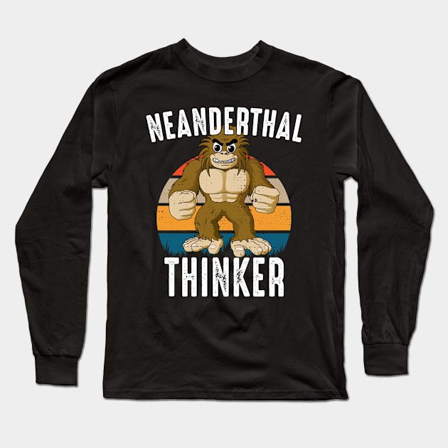 Neanderthal Thinking Texas Mississippi Neanderthal Thinker Long Sleeve T-Shirt by Metal Works